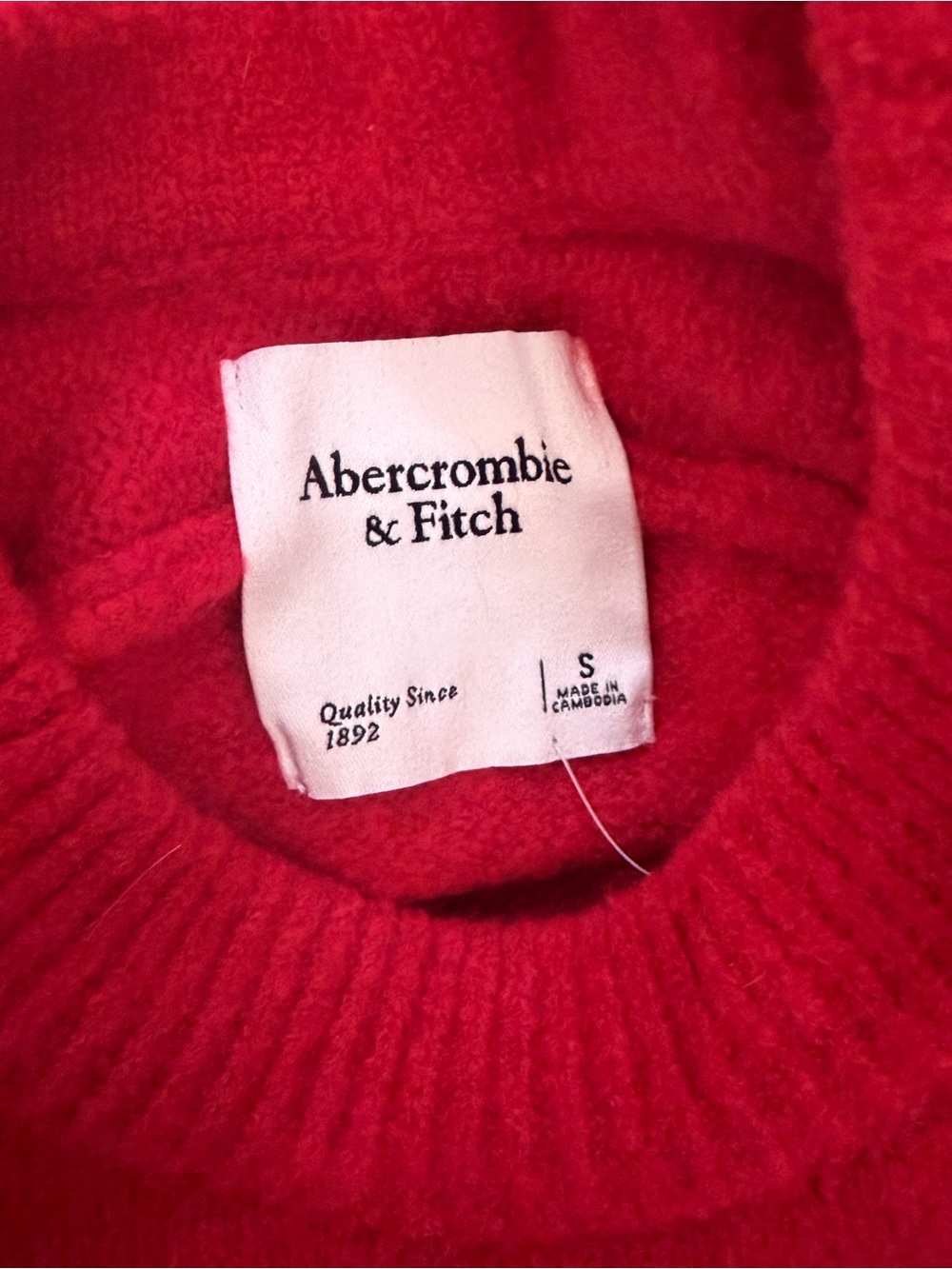 Abercrombie & Fitch Red Crewneck Sweater - Picture 2 of 2